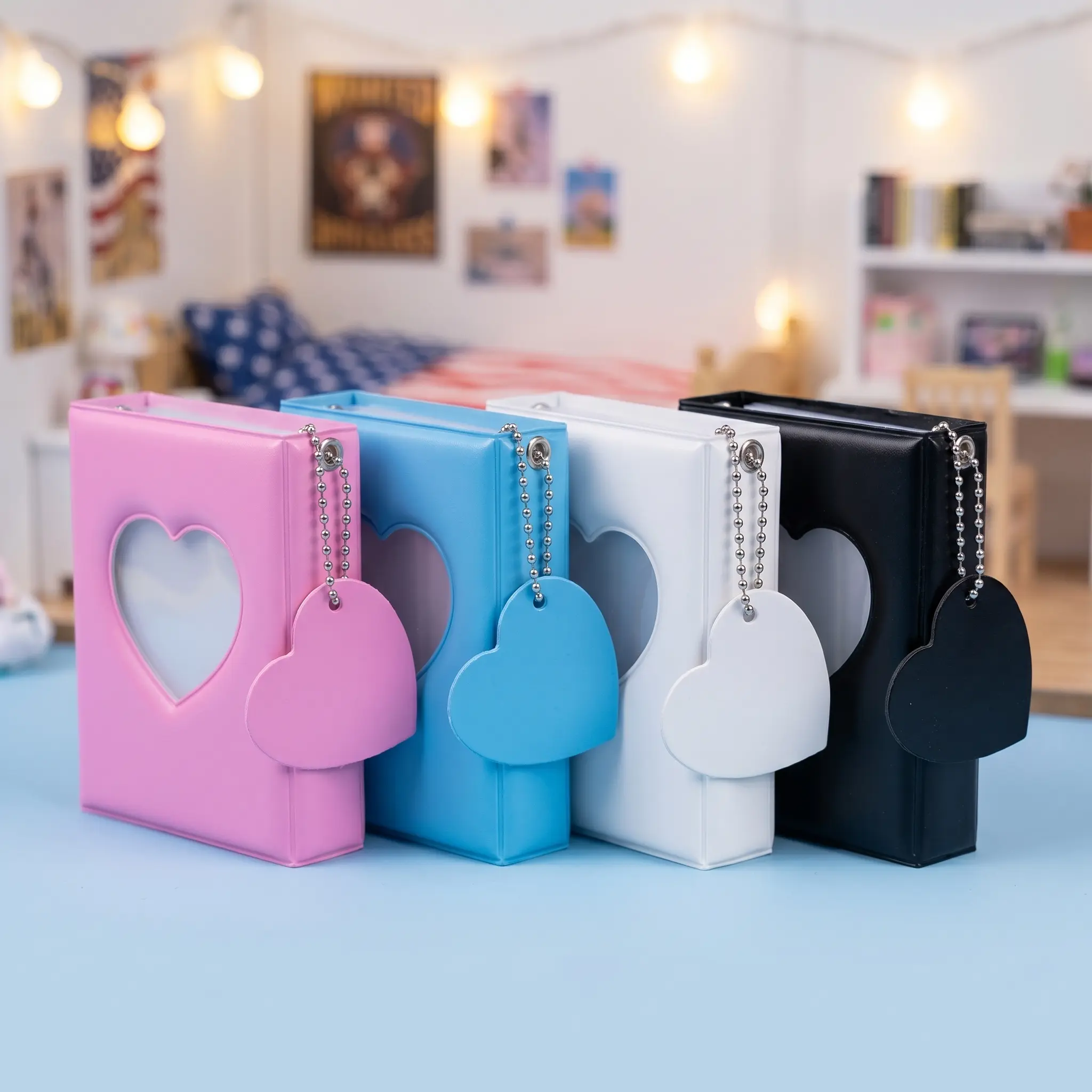 Heart-Shaped Mini Photo Album – 36Pockets, Portable for Storing Small Photos & Card-MM1