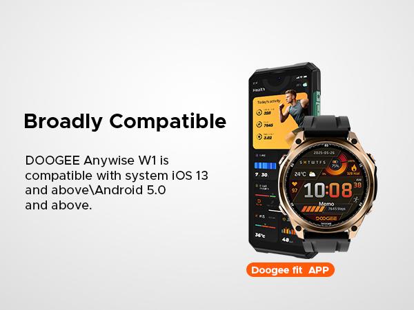 Anywise W1 AI Waterproof Sport Smartwatch, 1.43" AMOLED Touchscreen Display, Dual-Band GPS Smartwatch, 170+ Sports & Fitness Modes, 5ATM Waterproof Smartwatch