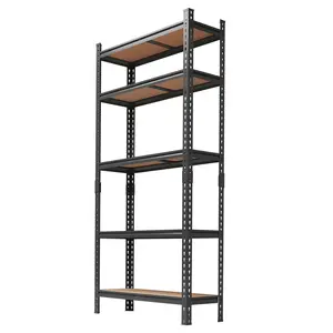 GAOMON Storage Shelves 5 Tier Adjustable Garage Storage Shelving, Heavy Duty Metal Utility Rack Shelving Unit for Warehouse Pantry Closet Kitchen, 35.5" x 12" x 72", Black