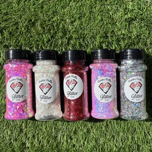 Chunky Glitter Bundle x 2 oz for Crafts & Decorations - Bottles of Sparkling Glitter Chunky Glitter Bundle x 2 oz for Crafts & Decorations - Bottles of Sparkling Glitter