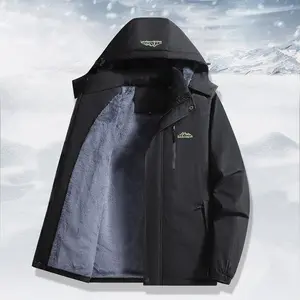 Men's Autumn Winter Softshell Jacket Couple Warm Cotton Padded Thickened Snowproof Windproof Waterproof Mountaineering Cotton Coat