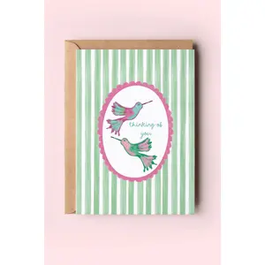 Thinking of You Hummingbirds Greeting Card