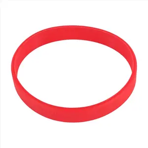 Fashion Silicone Rubber Elasticity Wristband Wrist Band Cuff Bracelet Bangle Red