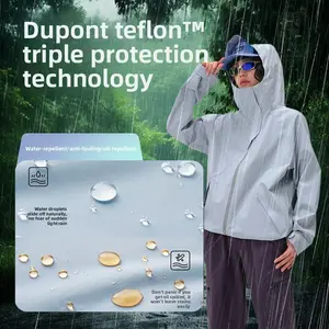 Sky Blue Mountain Shell Jacket for Women, Outdoor Windproof, Waterproof, Anti-Stain, Lightweight Soft Shell Jacket, Mountaineering Jacket for Men