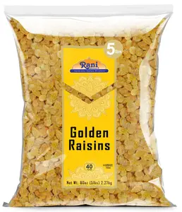 Rani Golden Raisins 80oz (5lbs) 2.27kg Bulk ~ All Natural | Gluten Friendly | NON-GMO | Vegan | Product of USA
