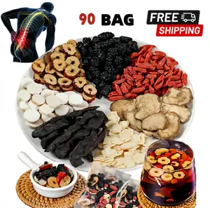 60/90/120BagKidneyTeaFormulaGinsengEightTreasure Tea,GinsengEightTreasuresTea,OrganicKidney Cleanse Tea, Traditional Healthy Kidney Cleansing TeaforMen&WomenNaturalSugar