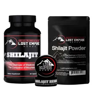 Lost Empire Herbs Shilajit - The Destroyer of Weakness and Conqueror of Mountains - Natural Dietary Supplement for Anti-Aging, Metabolism Benefits and Nutritional Support