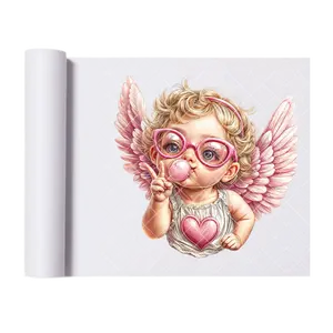 Cute Cupid Pink Wings - Direct Transfer Print, Ready To Press For T-Shirts, Cotton, Polyester & Blends - Tshirt Business Quality