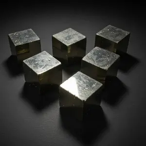 Pyrite Cube - Natural Wealth & Warding Stone Crystal Specimen Carving for Prosperity & Protection Energy Amplification & Strengthens Willpower