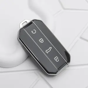Key Cover for Chery Jaecoo  J5 Car Remote, Silver Color Key Case with Buckle, High-End Design, New Model Key Holder