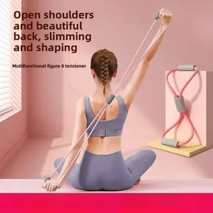 Strengthen the back open shoulder pull back training artifact tension resistance rope eight-character tension rope tension device