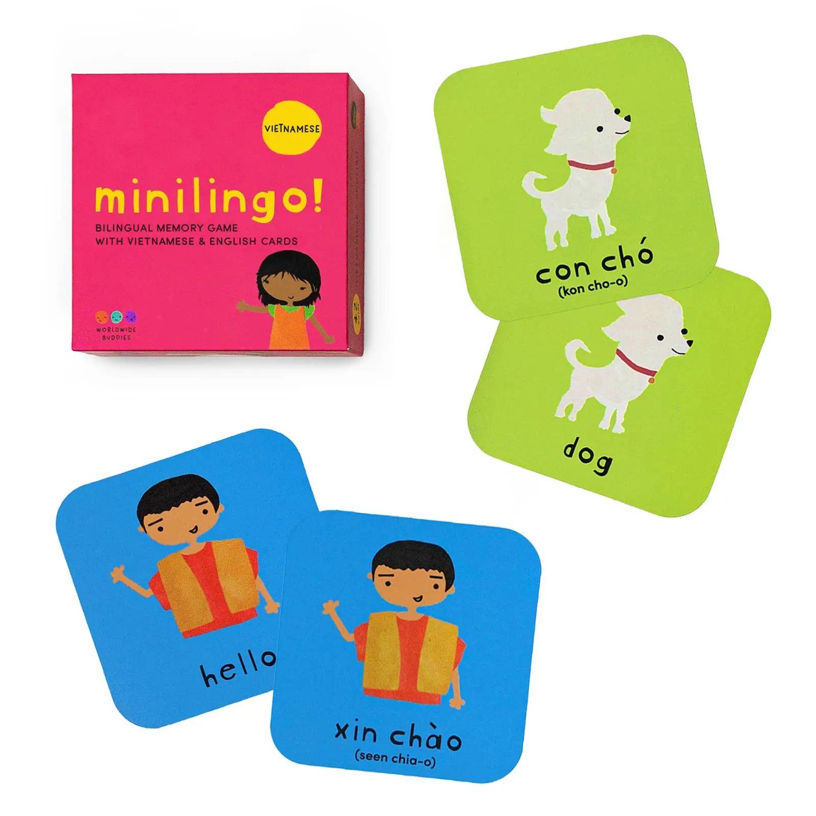 Vietnamese English Bilingual Flashcards for Kids Learning Cards Preschool Homeschool Education
