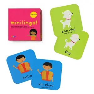 Vietnamese English Bilingual Flashcards for Kids Learning Cards Preschool Homeschool Education
