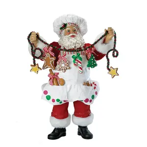 Kurt Adler 12-Inch Fabriché Christmas Chef Santa