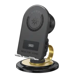 Upgraded Bluetooth Speaker, 2025 New 4-In-1 Bluetooth Speaker With 15W Wireless Charging Sensor, Multifunctional Induction Wireless Speaker, Table Stand Phone Holder Charging, Speaker Audio, Stand For Your Smart Mobile Phone Smartphone Chargeable