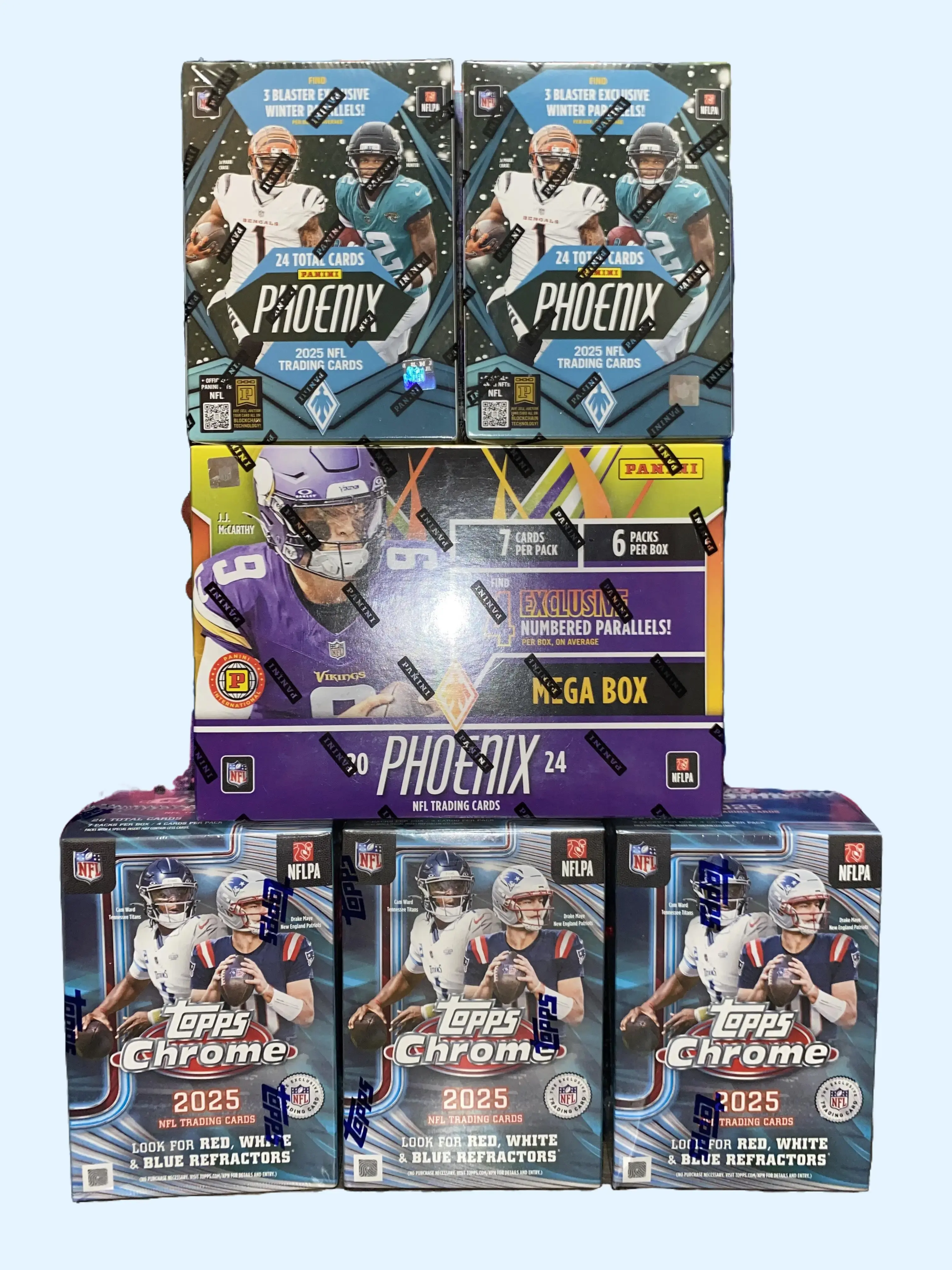 PYT #117: x1 2024 Phoenix International Mega Hobby, x2 2025 Phoenix Winter Blasters, x3 2025 Topps Chrome Blasters