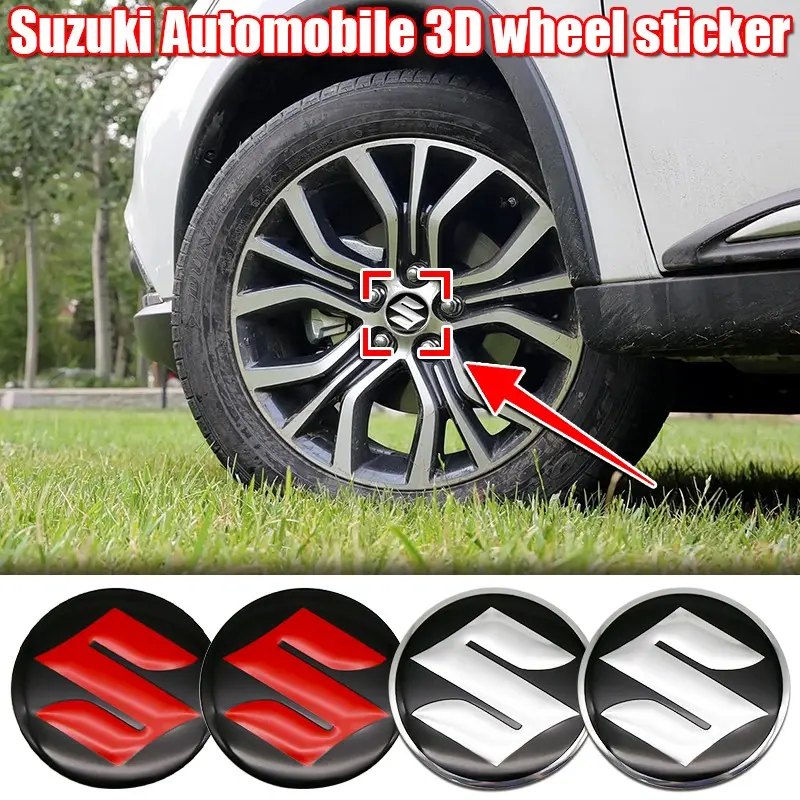 Suzuki Wheel HUB Center Cap Set, Car Emblem Decoration Accessories, Replacement Rim Cover, Fits Suzuki Swift, Alto, Vitara, Jimny Models