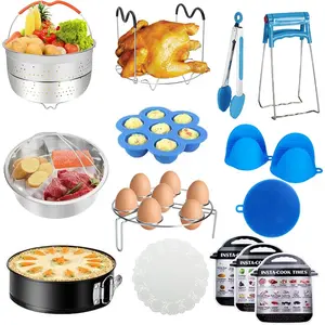 Accessories for instant pot 73 pcs accessories for pressure cooker for 568 qt electric pressure cooker 2 steamer baskets steamer rack nonstick springform pan egg rack