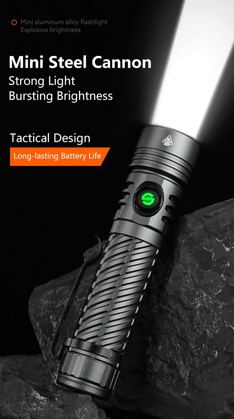 Rechargeable Flashlight Strong Light Ultra Bright Portable Outdoor Camping Flashlight Home Ultra Long Endurance Lighting Six Modes