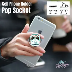 Western Longhorn “Should’ve Come With a Warning” Pop Socket Phone Grip & Stand