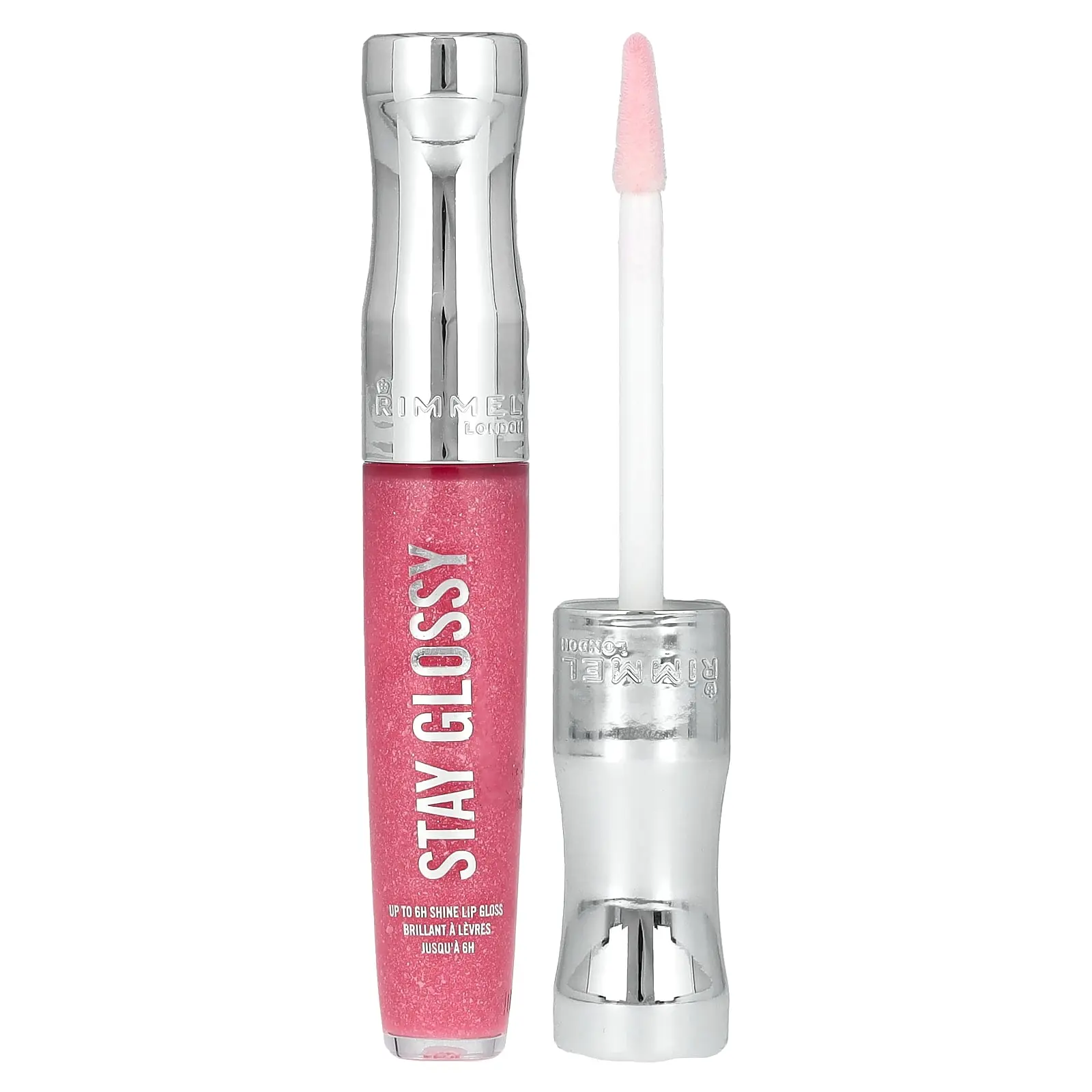 Rimmel London Stay Glossy Lip Gloss, 140 Flower Power, 0.18 fl oz (5.5 ml)