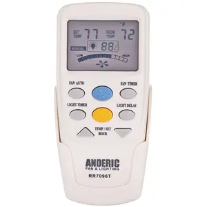 Anderic RR7096T Replacement Thermostatic Ceiling Fan Remote Control with Fan Timer Key | CHQ7096T, CHQ8BT7096T