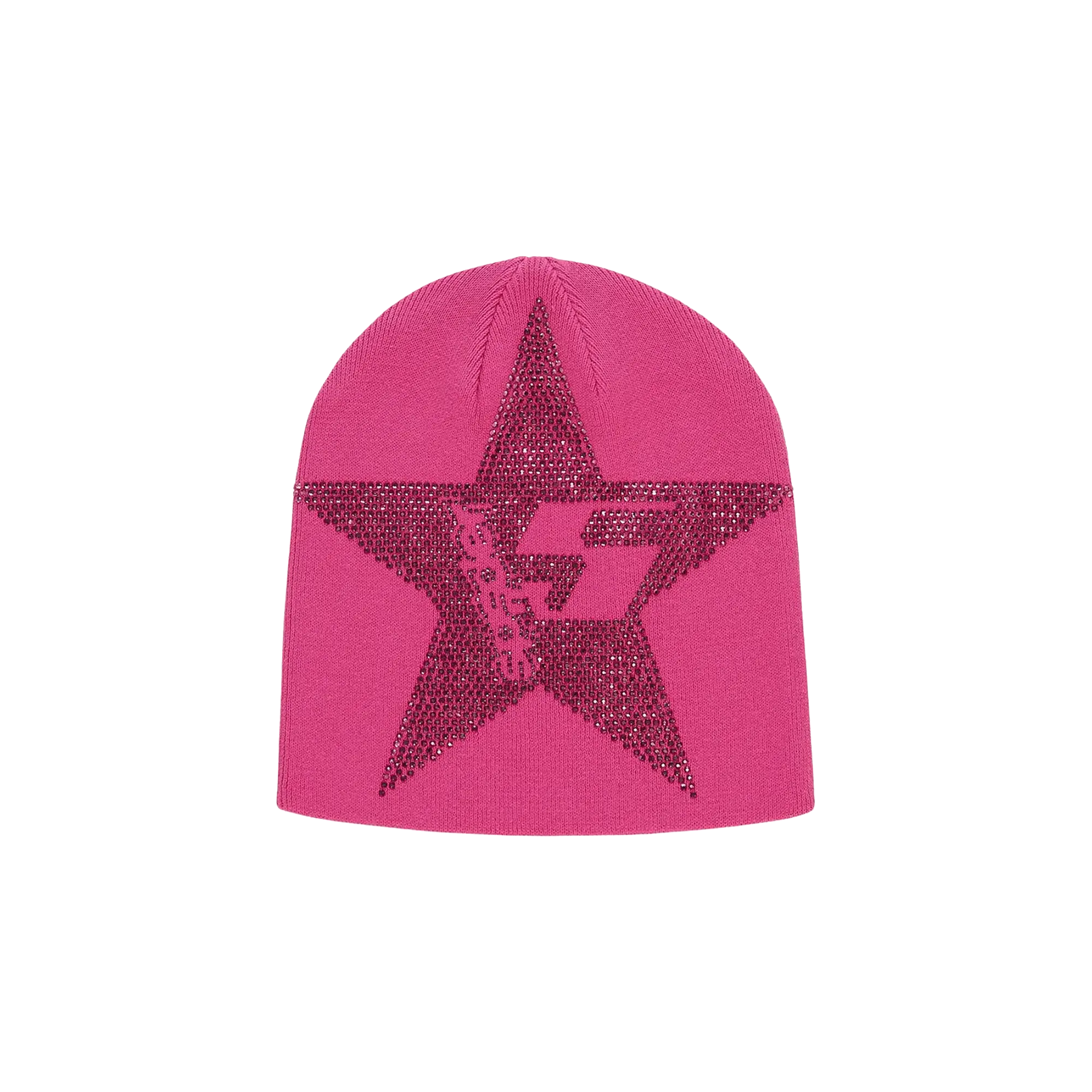 Star Rhinestone Skully Beanie "Pink" SP5der550