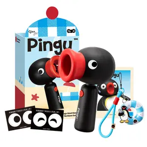 MARTUBE Pingu Merch Portable Handheld Fan Cute Mini Cooling Fan Summer Essential Travel Fan Bag Charm Keychain Gift for Girls & Pingu Fans
