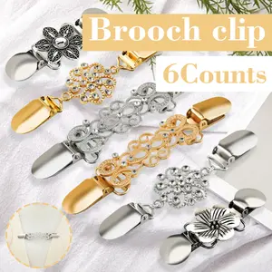 6 Counts Vintage Sweater Shawl Clasps, Metal Fasteners for Cardigans & Dresses