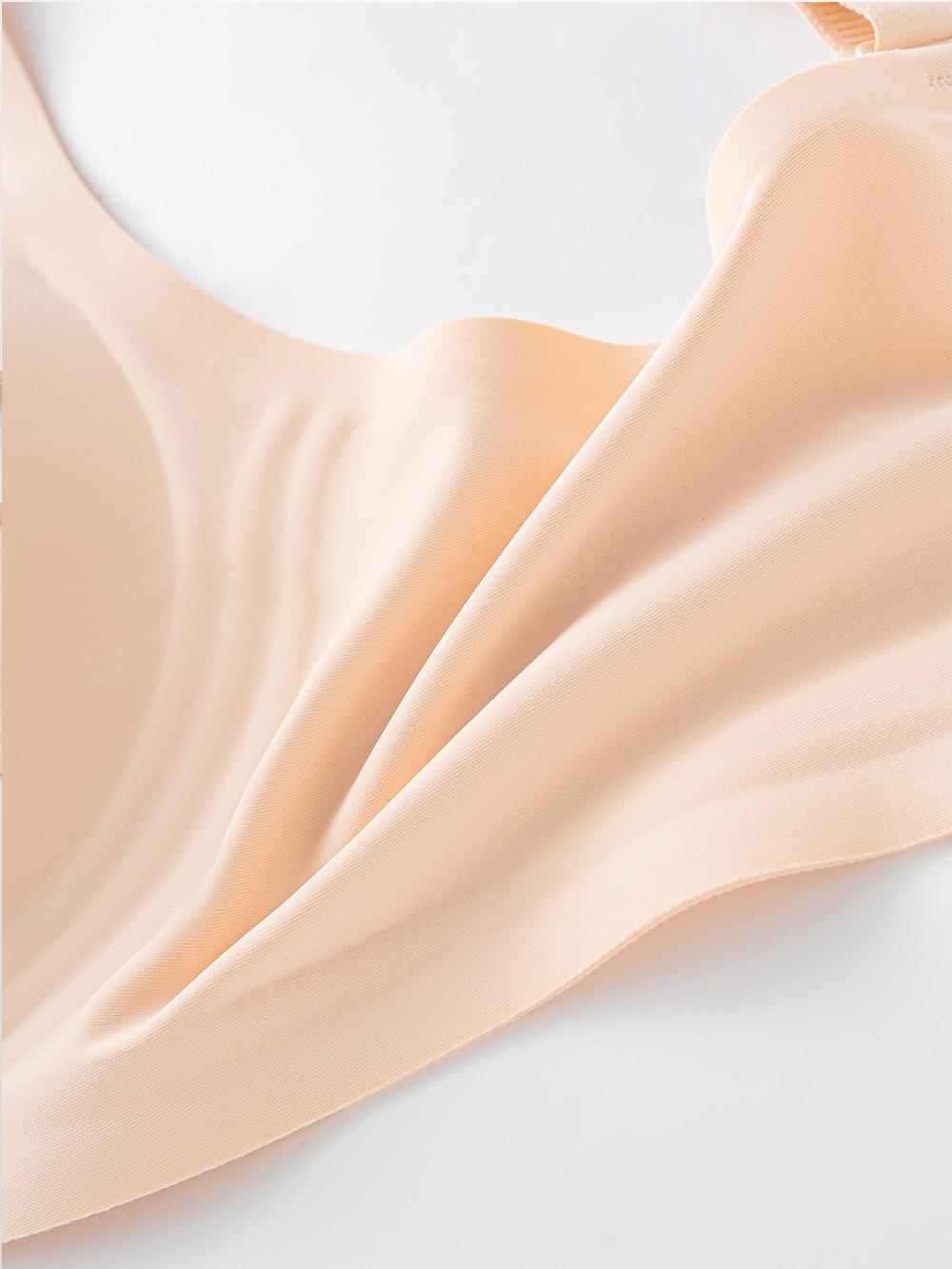 Quietlake Women's Solid Wireless Bra, Comfortable Breathable Push Up Bra, Soft and Lightweight Lingerie for All Seasons