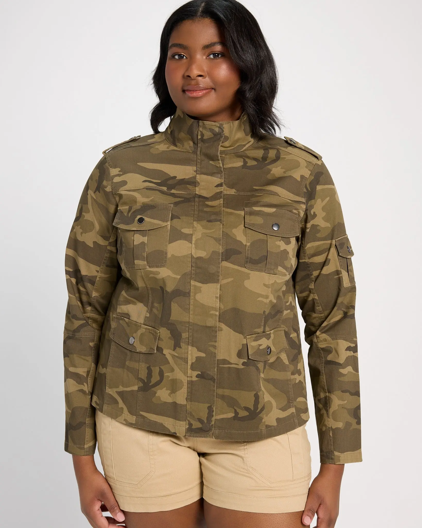 Plus Size Utility Jacket