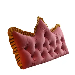 Princess Style Bedside Cushion Student Dormitory Pillow Waist Support Sofa Large Backrest Soft Pack Fixed Strap