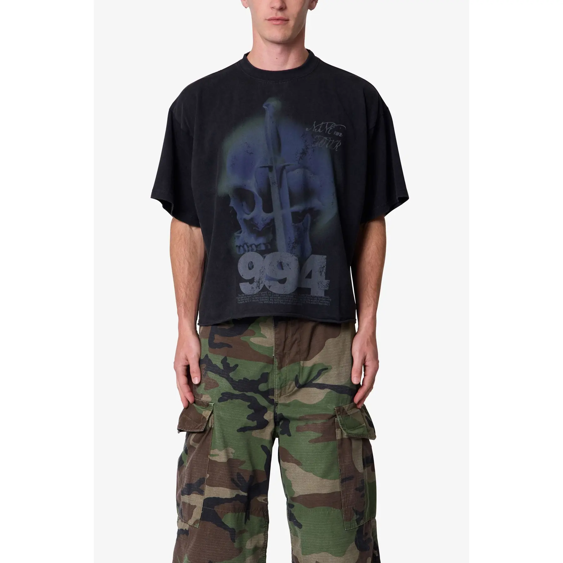mnml Knife Skull Tee - Black