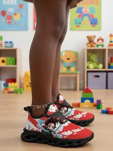 Kids Casual Training Shoes, Demon Slayer Pixel Print, Chara Design, &, Textile Upper, Eva Sole, All Seasons