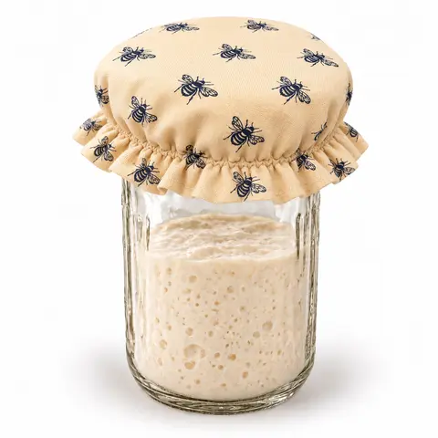 Sourdough Starter Jar Cover, Wide-Mouth Jar Cover, Food-Safe, Reusable, Waterproof Lining, Eco-friendly, Sustainable
