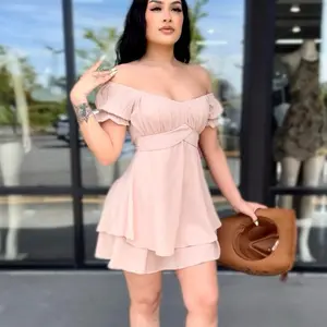 Princess essential off shoulder ruffle dress Casual Womenswear
