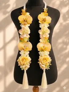 Handmade Floral Lei Graduation Stole, Pastel Ribbon Sash, Custom Senior Photo Prop Gift