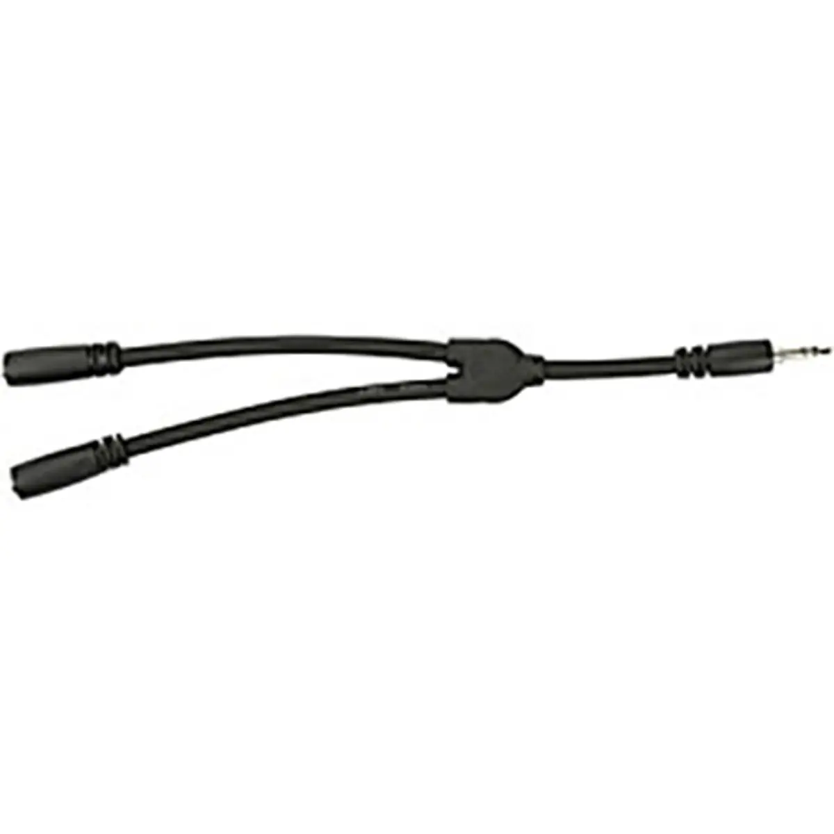 Pig Hog 6 in Transparent 3.5mm Male to Dual 3.5mm Female Y Splitter Cable - Plug-and-Play Accessory with Dual Output Stereo Jacks for Headphones, MP3 Devices, Targeted for Audio Enthusiasts