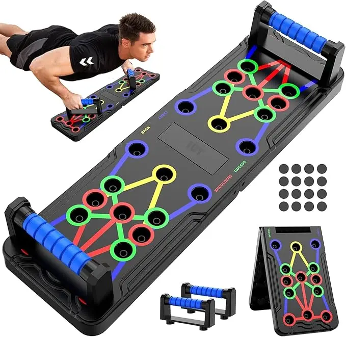 Push Up Board Fitness, Professional Strength Training Equipment, Targets Chest, Shoulders, Back & Triceps, Non-Slip Handles Portable Fitness Station, Home Gym Machine, Arm Exerciser, Suitable for Men & Women, Push Up Stands, Summer Gift, Father's Day Gift