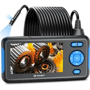 Swiilpo Industrial Endoscope Borescope Inspection Camera with Light, Dual Lens Snake Drain Bore Scople Digital Cameras 1080P, 4.3 Inch LCD Screen, 16.5FT Semi-Rigid Cable,By Traiisutor
