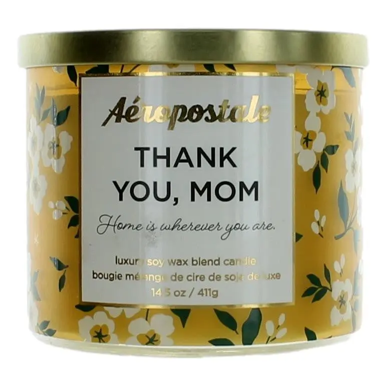Aeropostale Caption145 14.5 oz Soy Wax Blend 3-Wick Wall Candle - Thank You Mom, Decor, Room