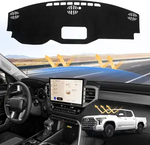 KUST Dash Cover for 2025 2024 2023 2022 Toyota Tundra Dashboard Cover Mat for Tundra Accessories Sun Shade Tundra Suede Dash Mat Nonslip Mesh Protector No Glare