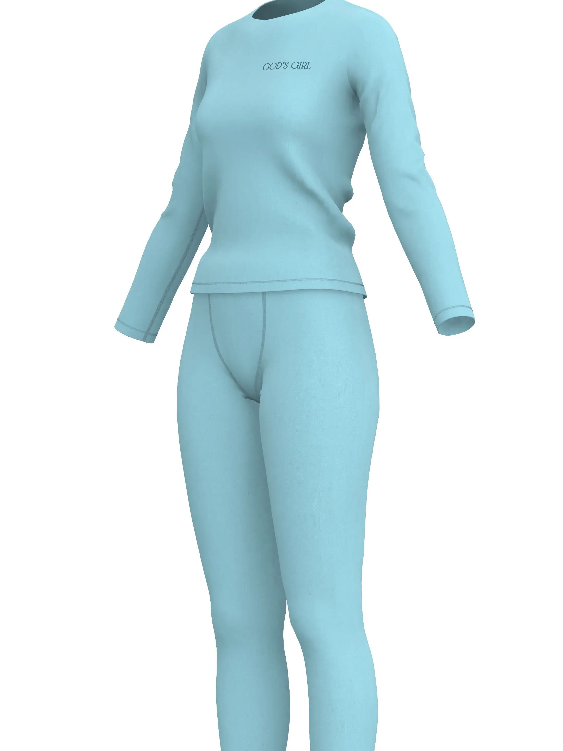 Blue God's Girl Lounge Set