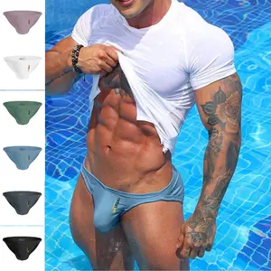 New Men's Modal Sexy Briefs Solid Panties Cueca Tanga Comfortable Breathable Quick Dry Soft Underwear Plain Style