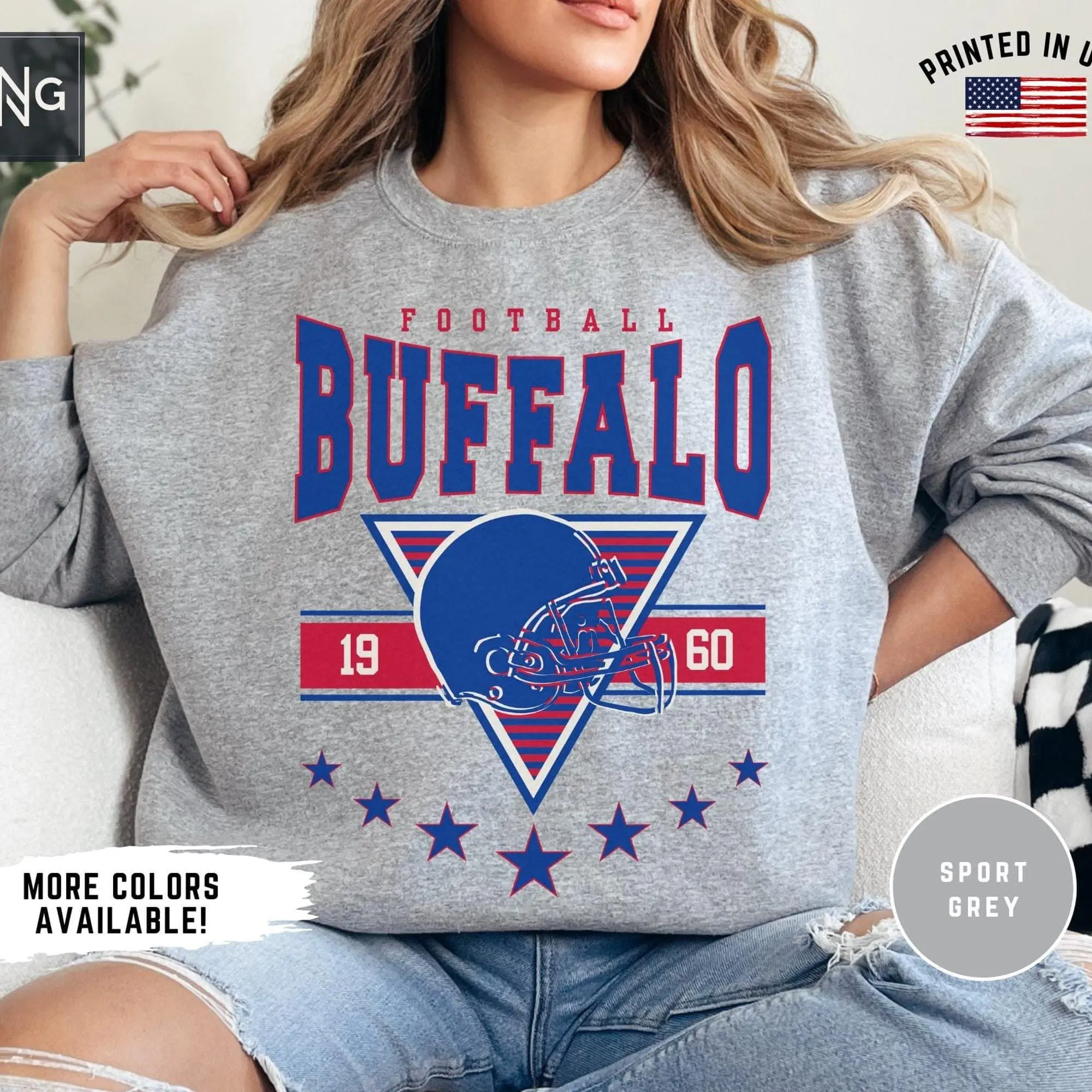 Buffalo Football Sweatshirt, Bill Football Gameday Sweatshirt, Buffalo Football Shirt, Buffalo Sports Fan Gift, Vintage Bill Football Shirt
