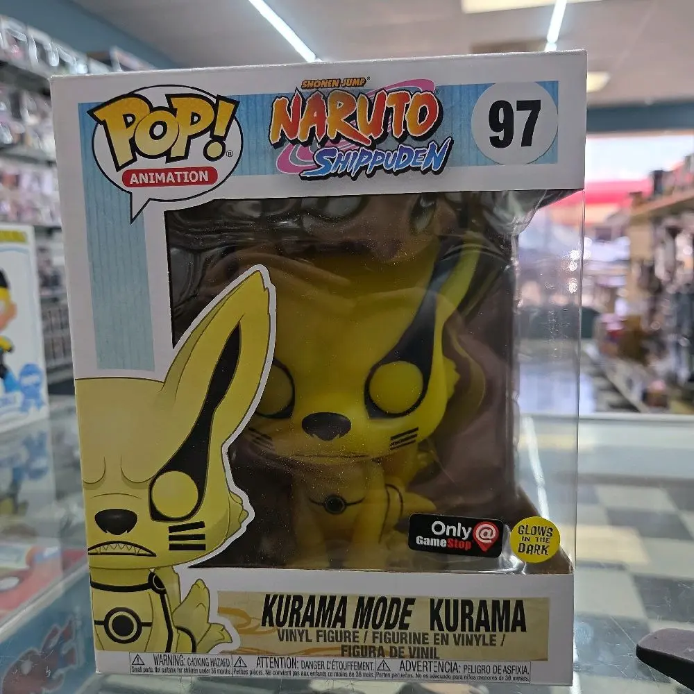 Funko Pop! Naruto Shippuden Kurama Mode Vinyl Figure #97, Glow Exclusive, Bubble Wrap Packaged, Ideal Anime Gift Ideas for Fans of the Series, Collectibles