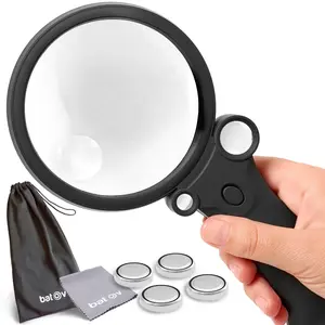 & Collector's Multipurpose Magnifier with Light|   Up to 55x Magnification|   4 Modes|   Scratch-Resistant|   LED & UV Blue Light
