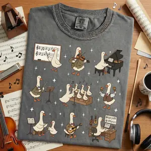 Silly Goose Music Teacher Shirt - School Band Shirt, Music Lover Gift, Musician Friend Gift, Comfort Colors Shirt