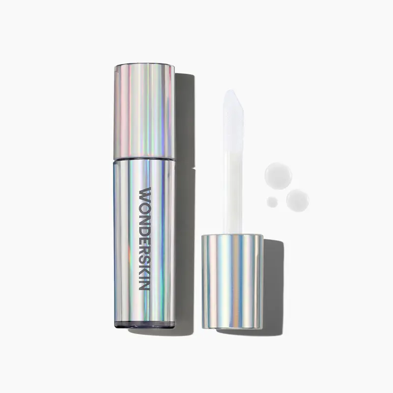 Wonderskin Lip Relapse Plumping Gloss - Clear Collagen Infused Plumper with Reflective Pearl Pigments for Fuller Lips - Lipgloss
