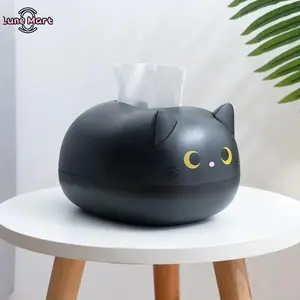 LuneMart Modern Eco-Friendly Metal Cartoon Cat Tissue Dispenser - Tissue Holder, 1-Count Multifunctional Home Decor for Kitchen, Bathroom Supplies Essential